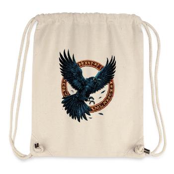 Runes de corbeau viking, chemise nordique - Sac à cordon recyclé Stanley/Stella - blanc naturel - Devant