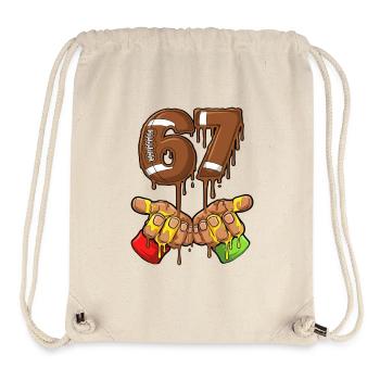 67 Meme Football Dripping Numbers Desing - Stanley/Stella Recycled Gym Bag - natural - Front