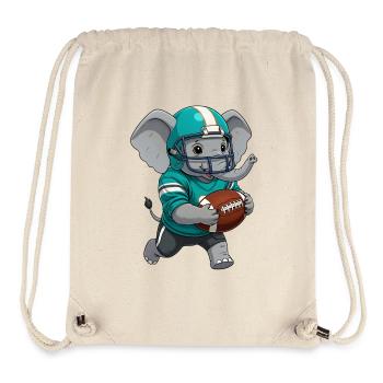 Design des niedlichen Elefanten Football-Spieltags - Stanley/Stella recycelter Gym Bag - Naturweiß - Vorne