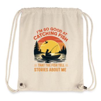 Ich bin so gut im Fangen, Fisch lustige Angelgeschenke - Stanley/Stella recycelter Gym Bag - Naturweiß - Vorne