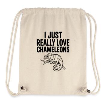Ich liebe Chamäleons einfach. - Stanley/Stella recycelter Gym Bag - Naturweiß - Vorne