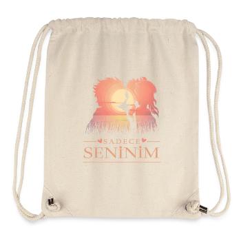 Sadece Seninim Turk Declaration of Love Anime Couple - Stanley/Stella Recycled Gym Bag - natural - Front