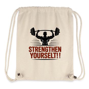 Stärke dich, hebe - Stanley/Stella recycelter Gym Bag - Naturweiß - Vorne