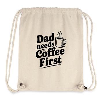 Dad Needs Coffee First - Stanley/Stella Recycled Gym Bag - natural - Front