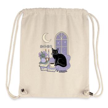 Gentle Goth Cozy Goth Katze - Stanley/Stella recycelter Gym Bag - Naturweiß - Vorne