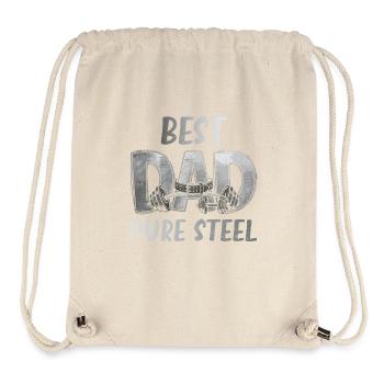 Best Dad Pure Steel - Stanley/Stella recycelter Gym Bag - Naturweiß - Vorne