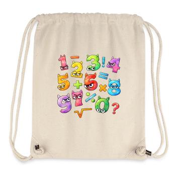 Bunte, wütende Zahlen - Stanley/Stella recycelter Gym Bag - Naturweiß - Vorne