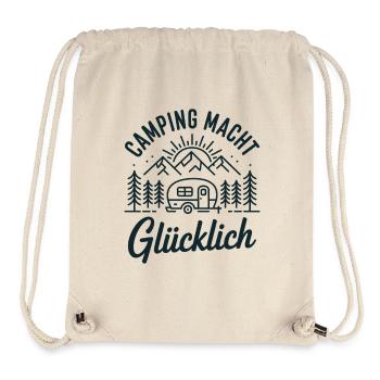 Camping Macht Glücklich – Naturmotiv - Stanley/Stella recycelter Gym Bag - Naturweiß - Vorne