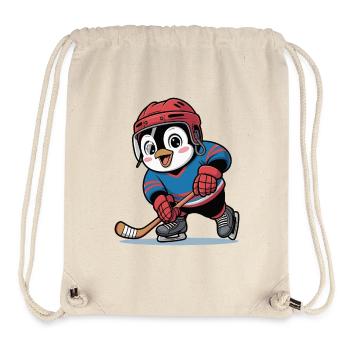 Pinguin Eishockeyheld - Stanley/Stella recycelter Gym Bag - Naturweiß - Vorne