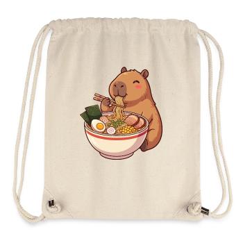 Kawaii Capybara Ramen - Stanley/Stella recycelter Gym Bag - Naturweiß - Vorne