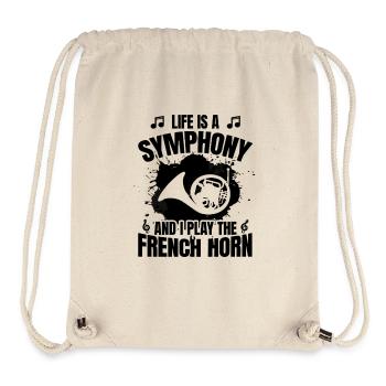 French horn player saying - Stanley/Stella Recycled Gym Bag - natural - Front