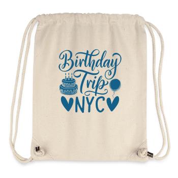 NYC Birthday Trip - Stanley/Stella Recycled Gym Bag - natural - Front