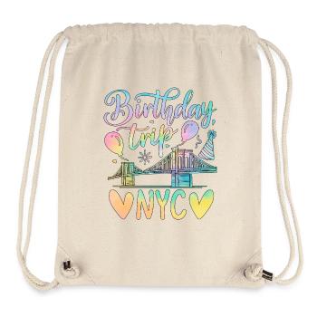 NYC Birthday Trip - Stanley/Stella Recycled Gym Bag - natural - Front