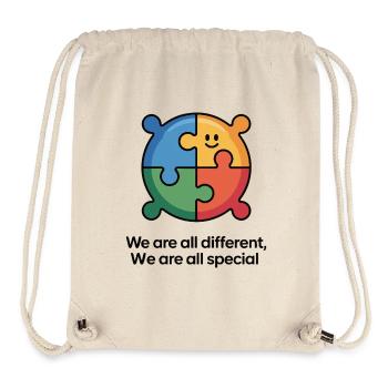 Inklusive Puzzle-Kreis - Stanley/Stella recycelter Gym Bag - Naturweiß - Vorne