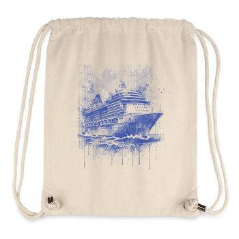 cruise ship - Ocean travel design - Stanley/Stella Recycled Gym Bag - natural - Front