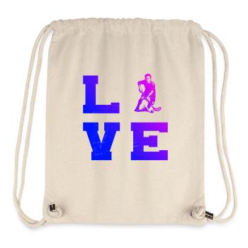 Floorball Liebe zum Anziehen - Stanley/Stella recycelter Gym Bag - Naturweiß - Vorne
