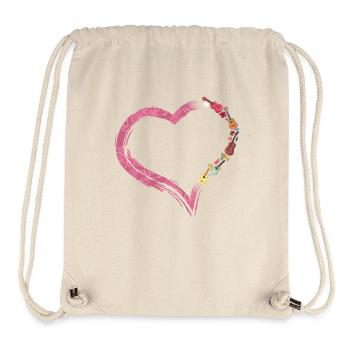 Hawaiian Ukulele Uke Heart - Stanley/Stella recycelter Gym Bag - Naturweiß - Vorne