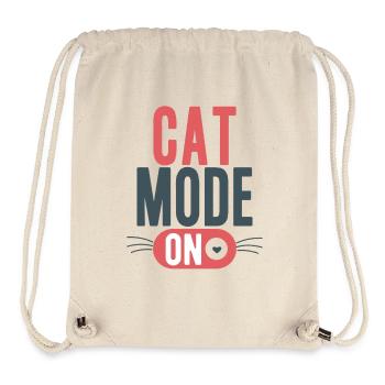 Katzenmodus am Whisker Switch Typografie - Stanley/Stella recycelter Gym Bag - Naturweiß - Vorne
