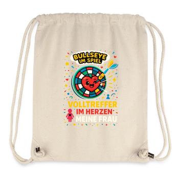darts liebe frau, bullseye geschenk - Stanley/Stella recycelter Gym Bag - Naturweiß - Vorne