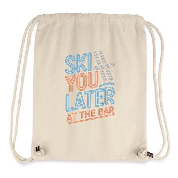 Ski You Later At The Bar Skifahren Apres Ski Bar - Stanley/Stella recycelter Gym Bag - Naturweiß - Vorne