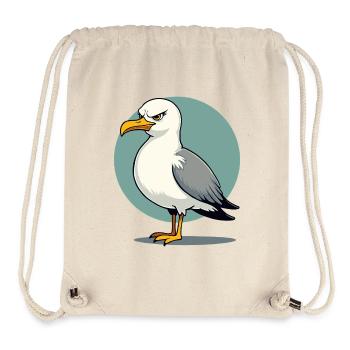 Naughty Seagull Funny Coastal Child Maritime - Stanley/Stella Recycled Gym Bag - natural - Front