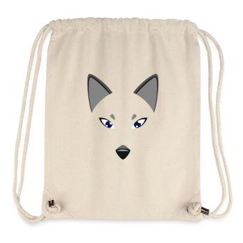 Arctic Fox Face Funny Animal Lazy DIY Costume - Stanley/Stella Recycled Gym Bag - natural - Front