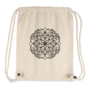 Florales Mandala mit feiner Ornamentik - Stanley/Stella recycelter Gym Bag - Naturweiß - Vorne