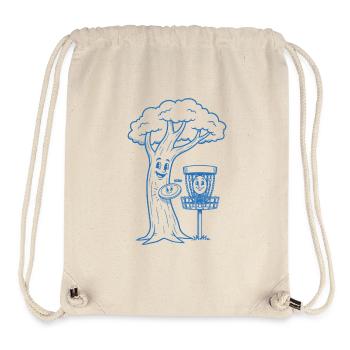 Disque volant drôle de Disc Golf BONK Arbre et Panier - Sac à cordon recyclé Stanley/Stella - blanc naturel - Devant
