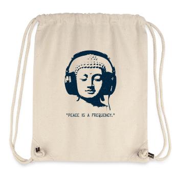 Buddha - Peace is a Frequency - Stanley/Stella recycelter Gym Bag - Naturweiß - Vorne