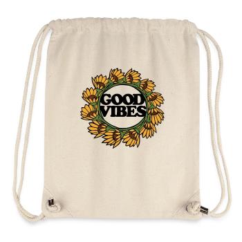 Sonnenblumenkreis-Kranz - Stanley/Stella recycelter Gym Bag - Naturweiß - Vorne