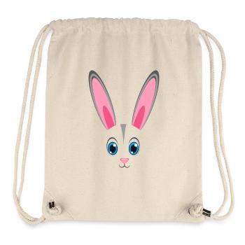 Niedliches Kaninchengesicht Kawaii Bunny Oster-Faulheitskostüm - Stanley/Stella recycelter Gym Bag - Naturweiß - Vorne