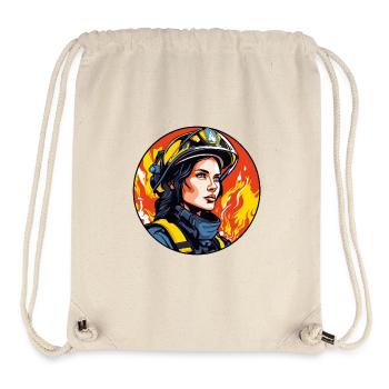 Feuerwehr  Feuerwehrfrau - Stanley/Stella recycelter Gym Bag - Naturweiß - Vorne