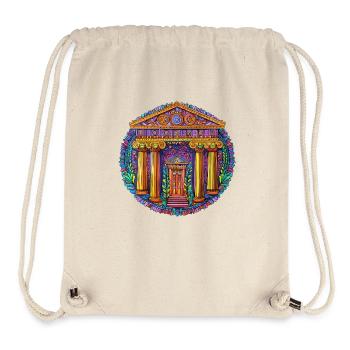 Colorful Temple Circle Ornament - Stanley/Stella Recycled Gym Bag - natural - Front