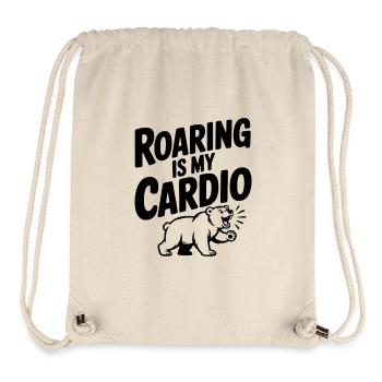 Brüllen ist mein Cardio - Stanley/Stella recycelter Gym Bag - Naturweiß - Vorne