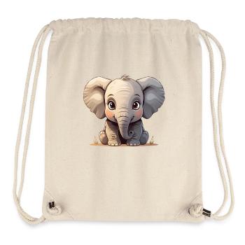 Niedliches Elefantenbaby Cartoon - Stanley/Stella recycelter Gym Bag - Naturweiß - Vorne