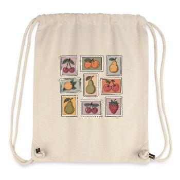 Pastel Fruit Stamp Pattern - Stanley/Stella Recycled Gym Bag - natural - Front