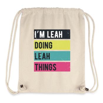 I’m Leah Doing Leah Things Retro Colors - Stanley/Stella Recycled Gym Bag - natural - Front
