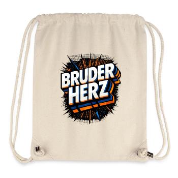 Bruderherz Geschenk Bruder - Stanley/Stella recycelter Gym Bag - Naturweiß - Vorne