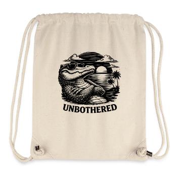 Un T-shirt Rétro Drôle Drôle Crocodile Insouciant - Sac à cordon recyclé Stanley/Stella - blanc naturel - Devant