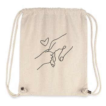 Handshake with heart connection - Stanley/Stella Recycled Gym Bag - natural - Front