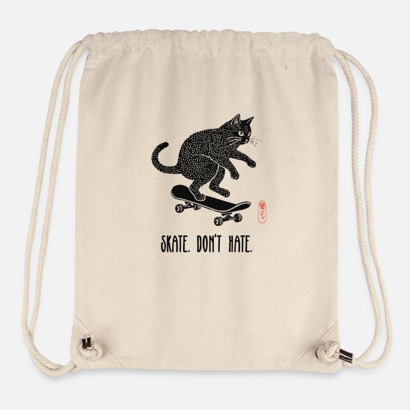 Skate, Don't Hate Kätzchen - Stanley/Stella recycelter Gym Bag - Naturweiß