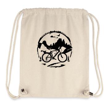 Mountainbike Grafik - Stanley/Stella recycelter Gym Bag - Naturweiß - Vorne