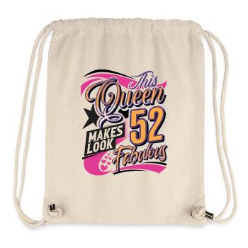 52. Geburtstag Queen - Stanley/Stella recycelter Gym Bag - Naturweiß - Vorne