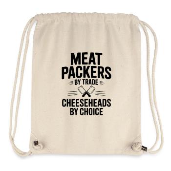 Commencé dans la viande finie dans le fromage - Sac à cordon recyclé Stanley/Stella - blanc naturel - Devant