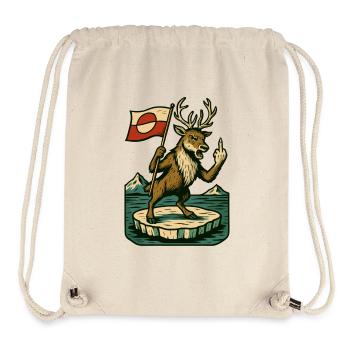 Greenland Shirt Reindeer Caribou - Stanley/Stella recycelter Gym Bag - Naturweiß - Vorne