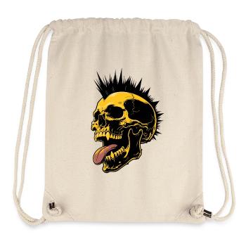 Skull Mohawk Punk Rocker Totenkopf - Stanley/Stella Recycled Gym Bag - natural - Front