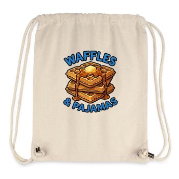 Waffles and pajamas love breakfast waffles - Stanley/Stella Recycled Gym Bag - natural - Front