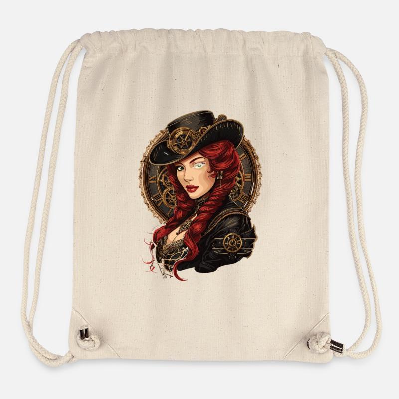 Femmes Steampunk Magnifiques Steampunk - Sac à cordon recyclé Stanley/Stella - blanc naturel