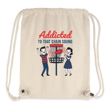Accro à ce disque de disque volant au son de chaîne - Sac à cordon recyclé Stanley/Stella - blanc naturel - Devant