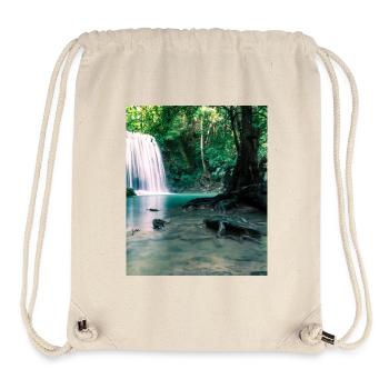 Grüner Wasserfall im Wald - Stanley/Stella recycelter Gym Bag - Naturweiß - Vorne